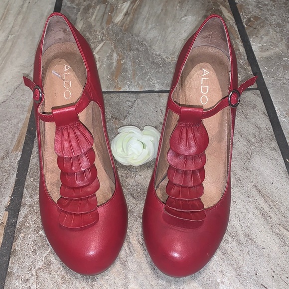 Chunky Red Aldo Heels